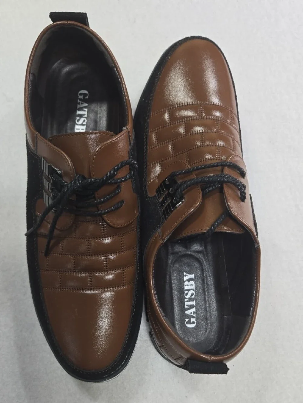 Gatsby Oxford Derby Orthopedic Faux Leather Dress Shoe